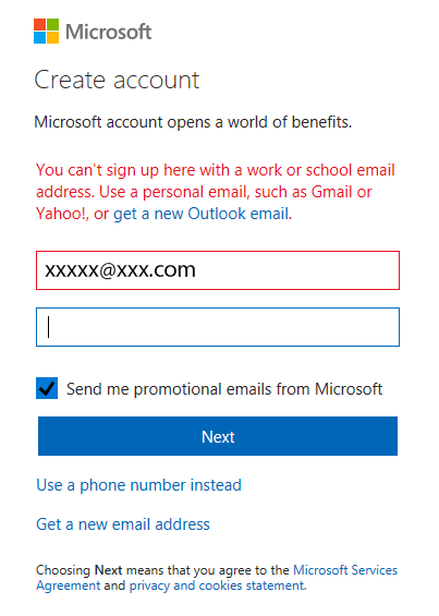 create a new email address for outlook