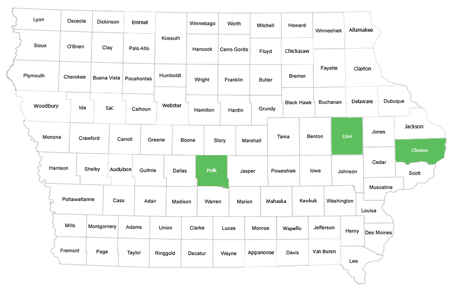 Iowa Map SPF-Rx 2023